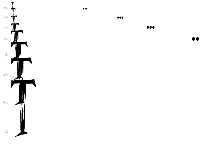 Ghost Shadow font waterfall